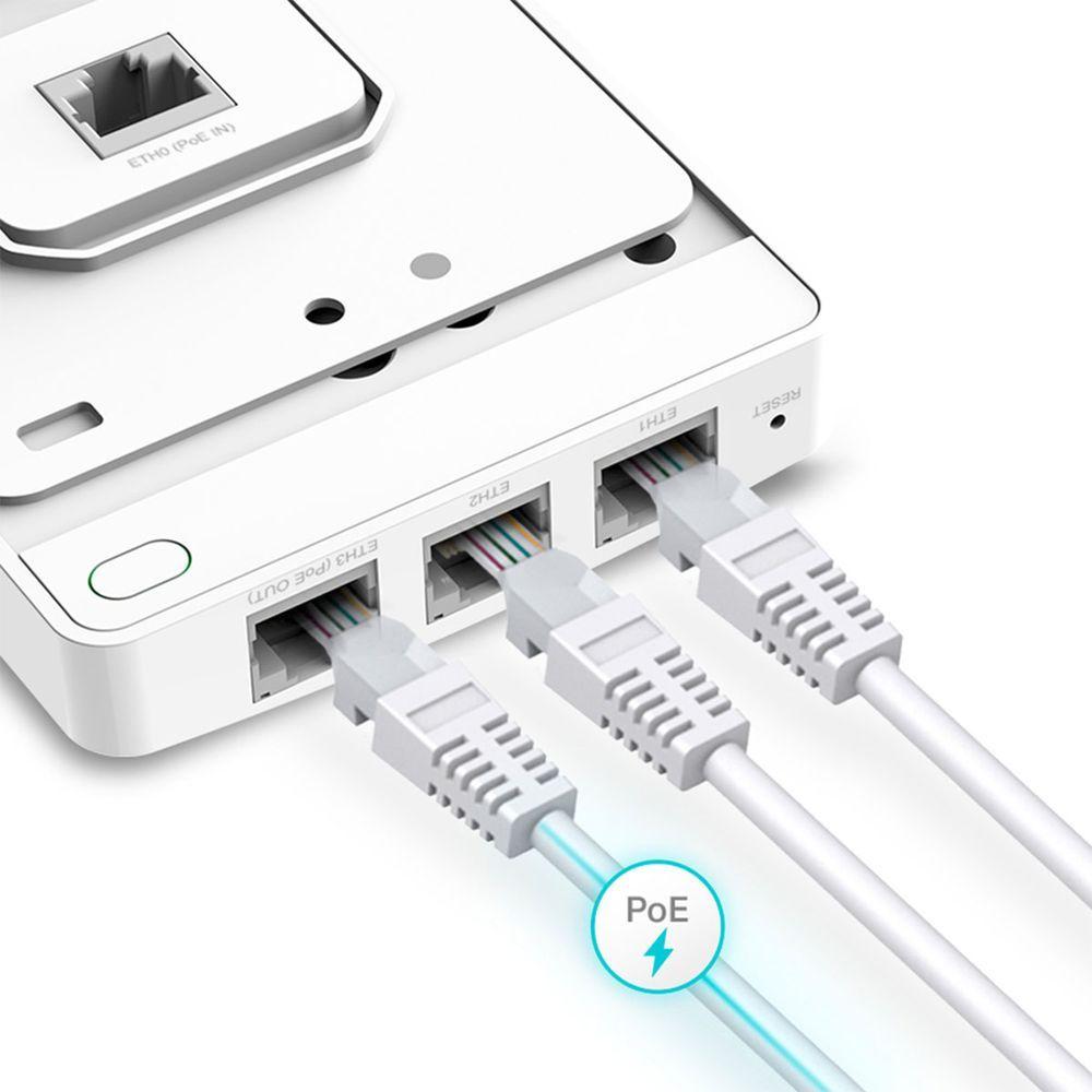 Miniatura Access Point Wi-Fi 6 Gigabit Ax1800 Montavel Em Parede Wall