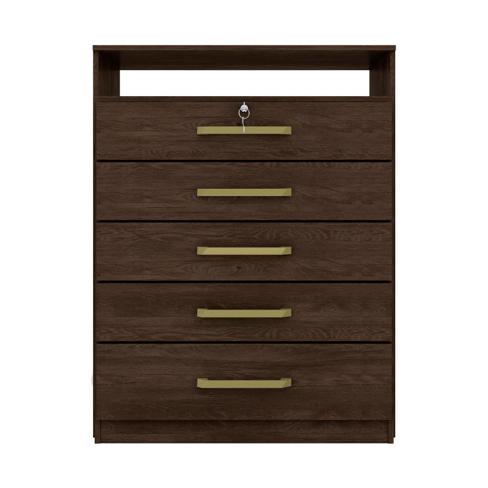 Miniatura Cômoda com 5 Gavetas Multimóveis CR40116 Ébano