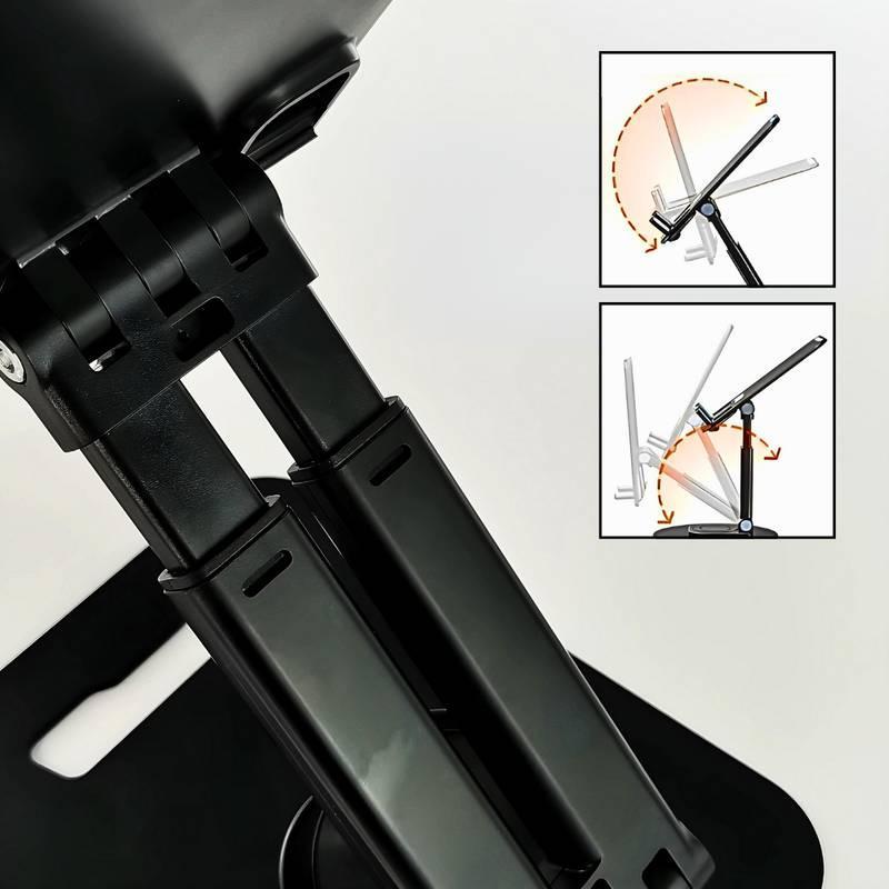 Miniatura Suporte Mesa Preto Celular Ajustável Articulado Tripé Base