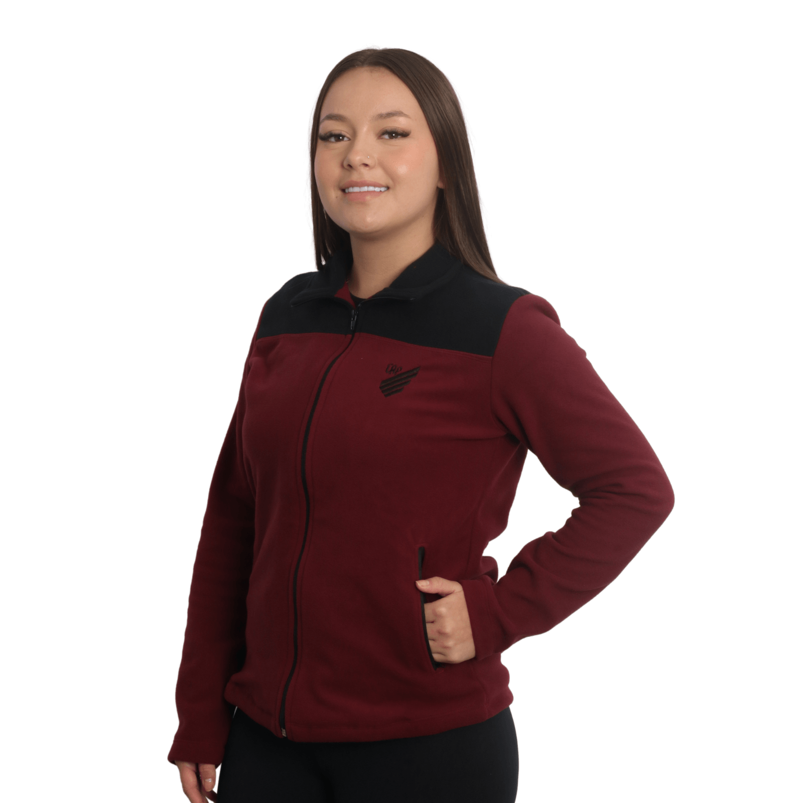 Miniatura Jaqueta Feminina Microsoft Athletico Bordo e Preto TAM G