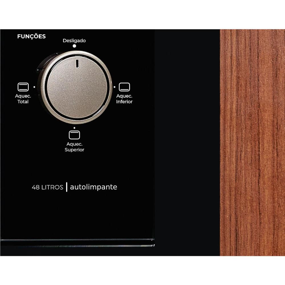 Miniatura Forno Elétrico de Embutir Fischer 48L Preto 127V