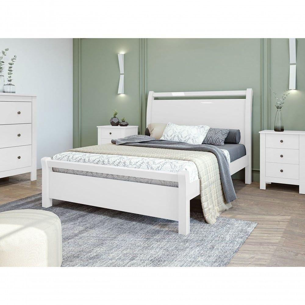 Miniatura Cama Casal Reali - Lopas Branco