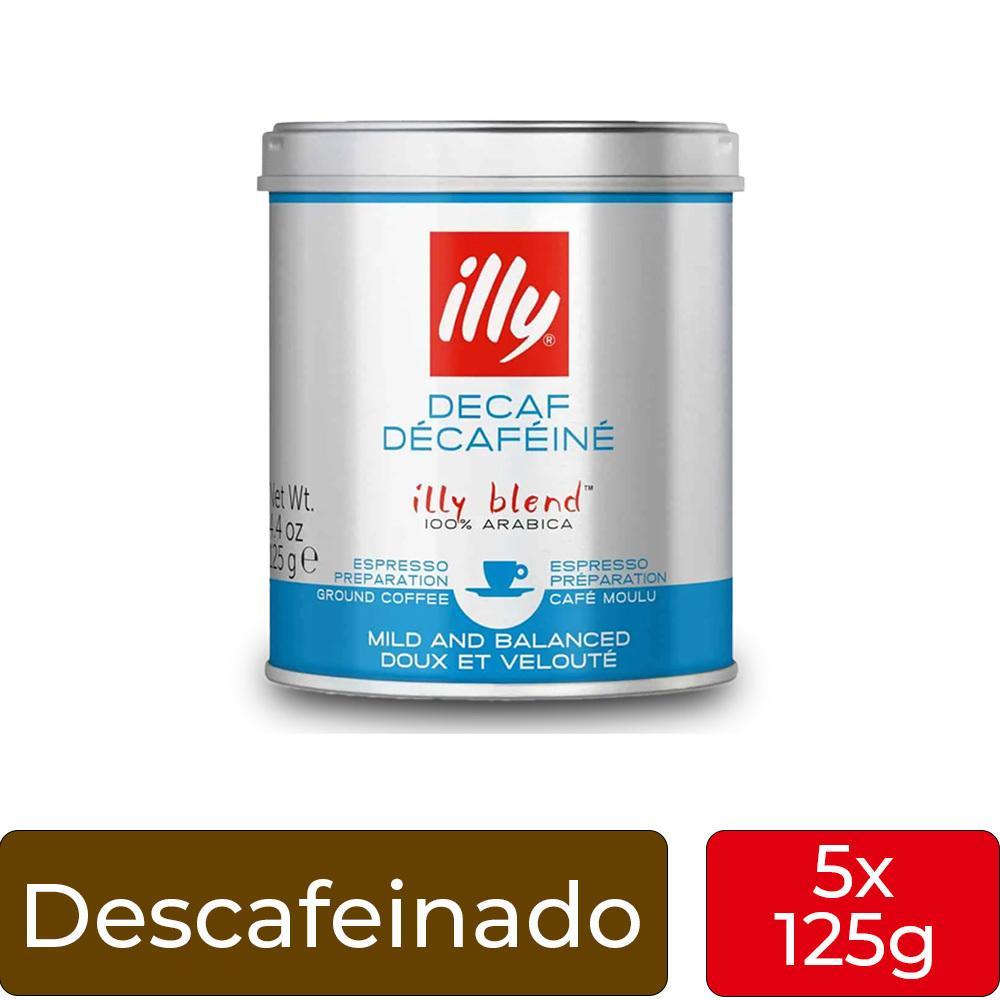 Miniatura Café Illy Descafeinado Espresso Kit 5 Latas 125G