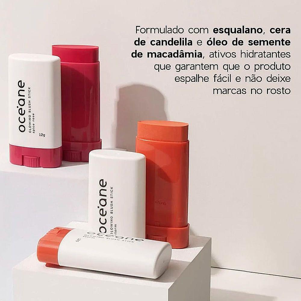 Miniatura Océane Glowing Blush Stick Bf Limited Spice Pink - Blush Em Bastão 12g