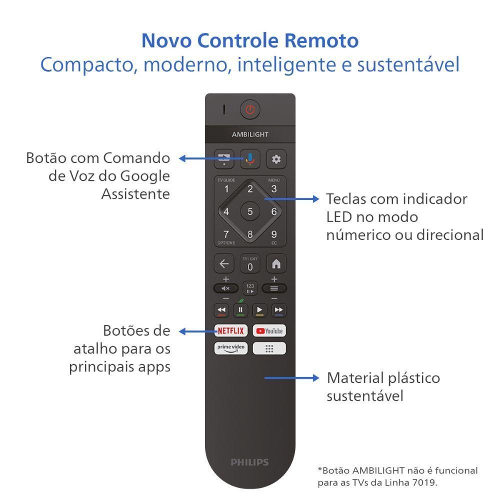 TV Philips Smart Google TV 4K HDR 50 50PUG7019 Preto Bivolt