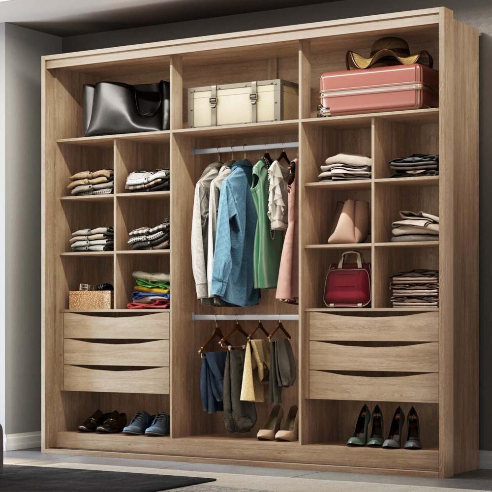 Miniatura Guarda-Roupa Ripped 2 Portas Carvalho com Espelho Espresso Móveis Carvalho