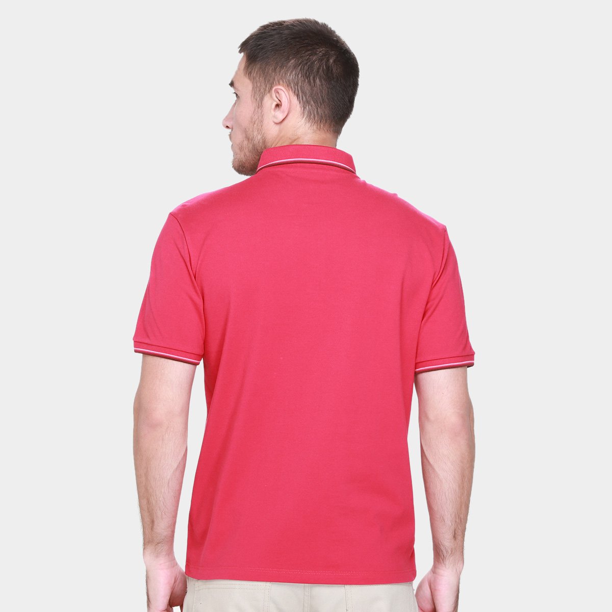 Miniatura Camisa Polo Ellus Masculina Vermelho Claro - G