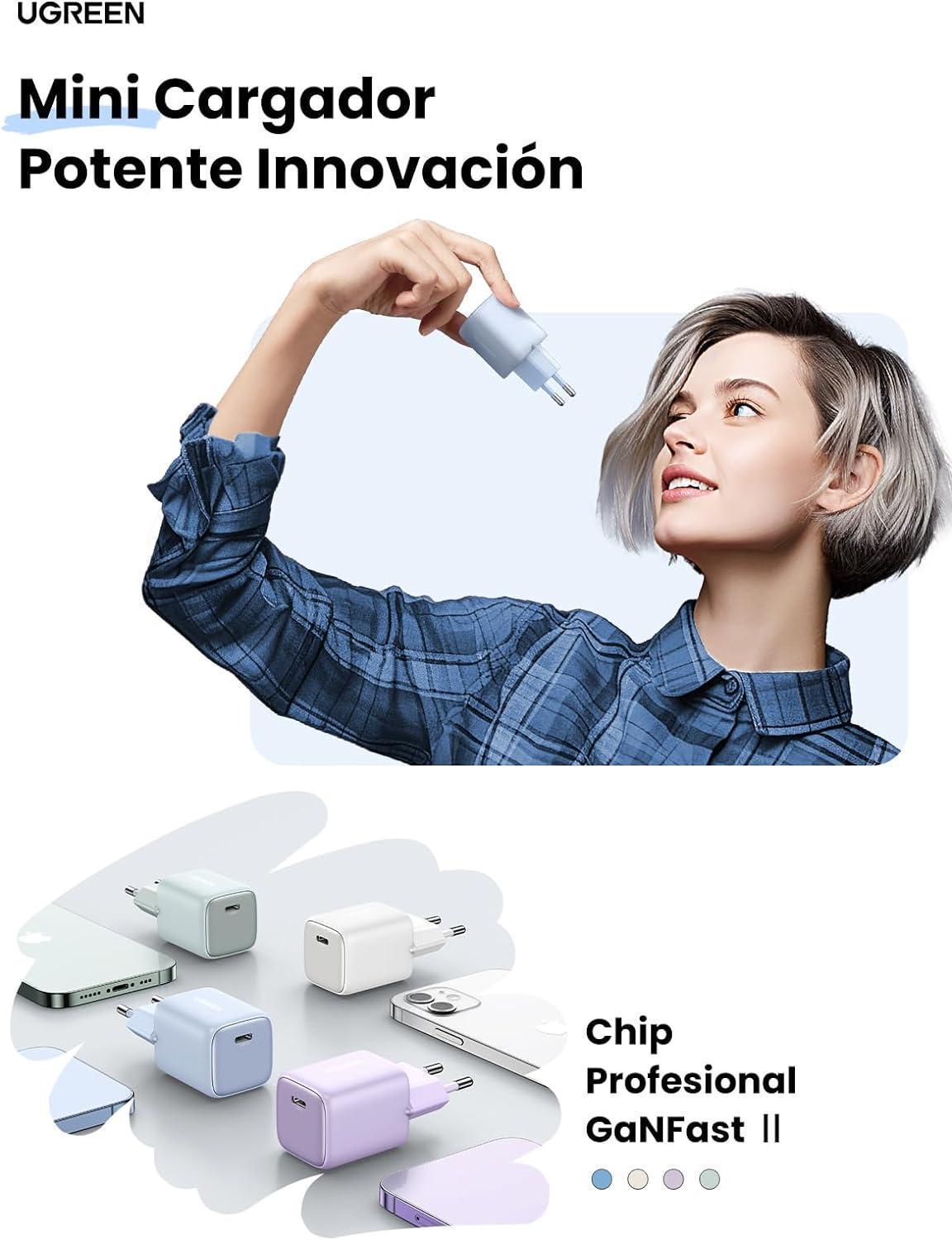Carregador Ugreen USB-C 30W PD 3.0 Azul