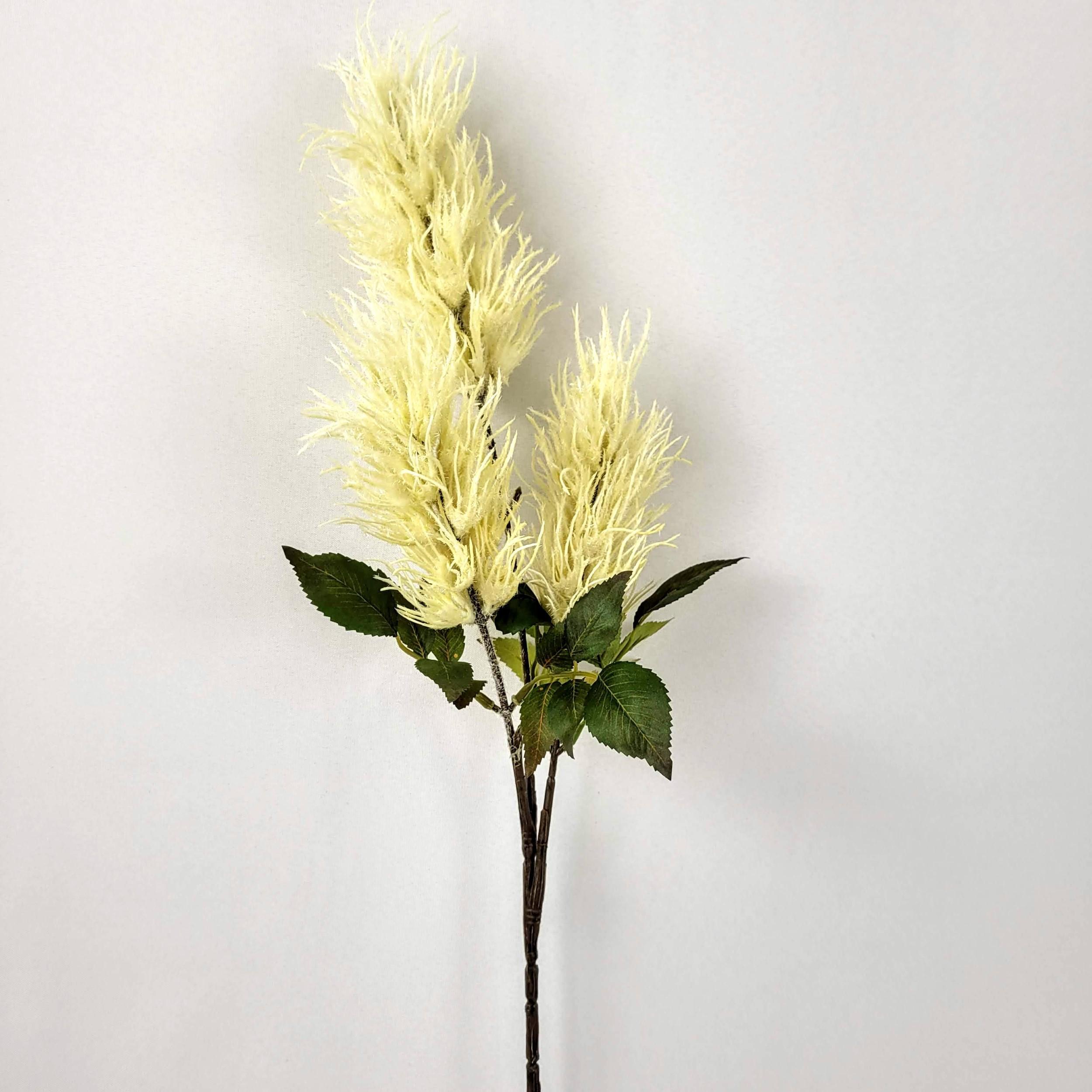 Miniatura Flor Artificial Astilbe Creme 87X10Cm Planta Artificial