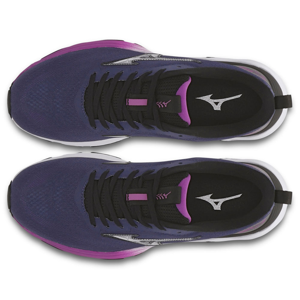 Miniatura Tênis de Corrida Feminino Mizuno Wave Frontier 15 Roxo - 36