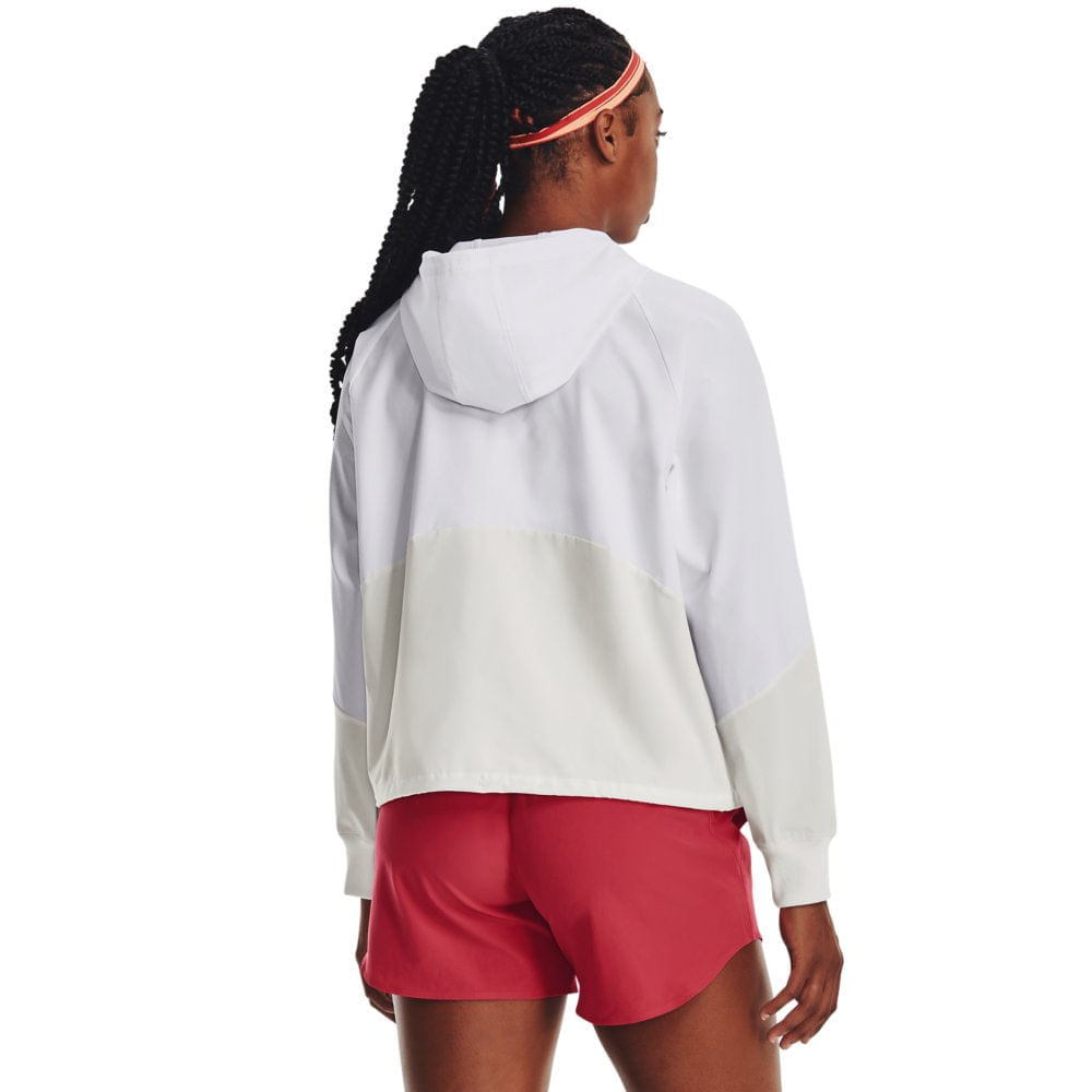 Miniatura Jaqueta de Treino Feminina Under Armour Woven FZ Branco - G