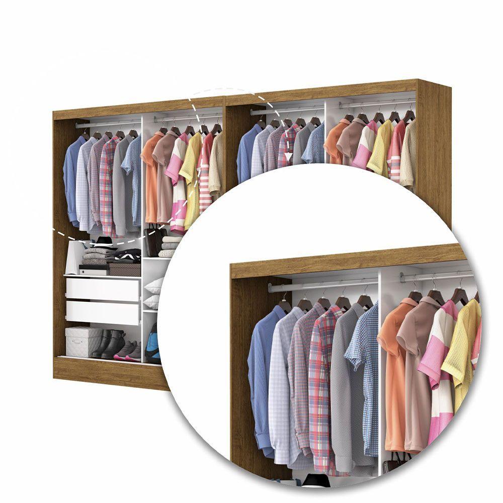 Miniatura Closet Casal Belém 4 Pts Com Espelho 4 Gvts Carioca Móveis Cinamomo Branco