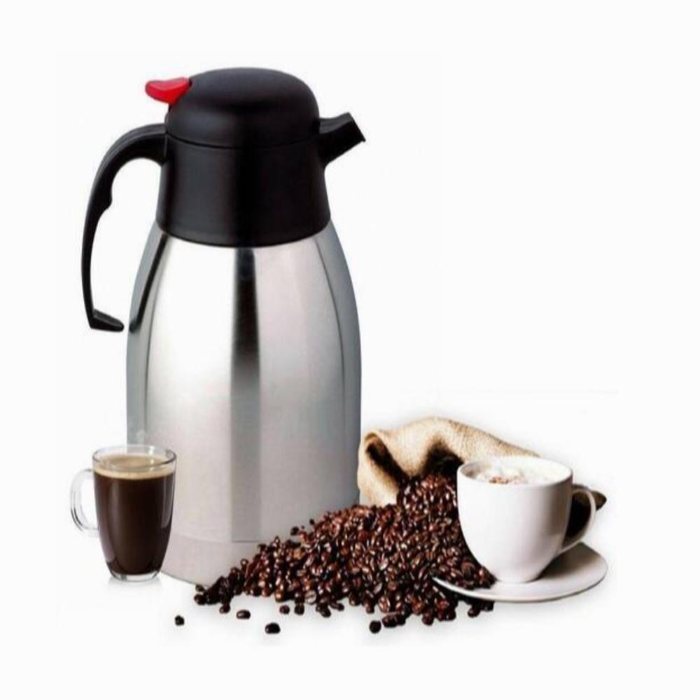 Garrafa Termica 2 Litros Inox Jarra Isotermica Grande 2000ml Bule Cafe Cha 2l Quente Fria
