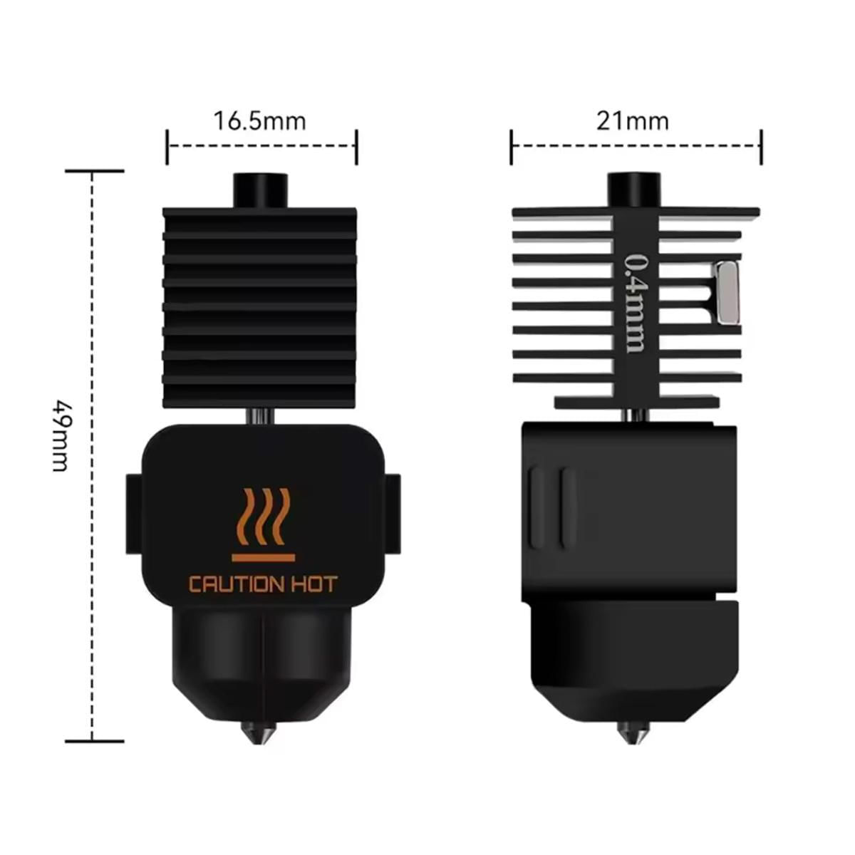 Miniatura 2X Unidades Bico Hotend Impressora Bambulab A1 A1 Mini 0.4Mm