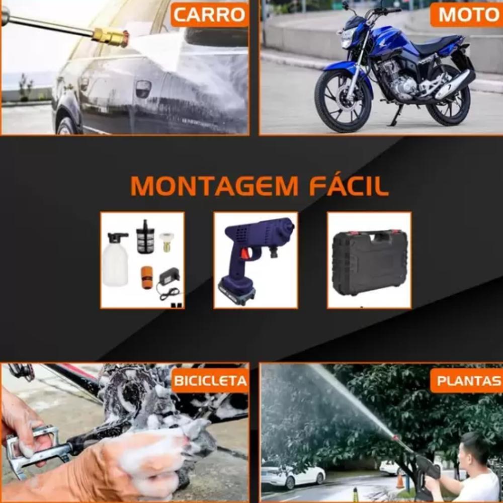 Miniatura Pistola Lavadora Alta Pressão Portatil Lava A Jato Premium