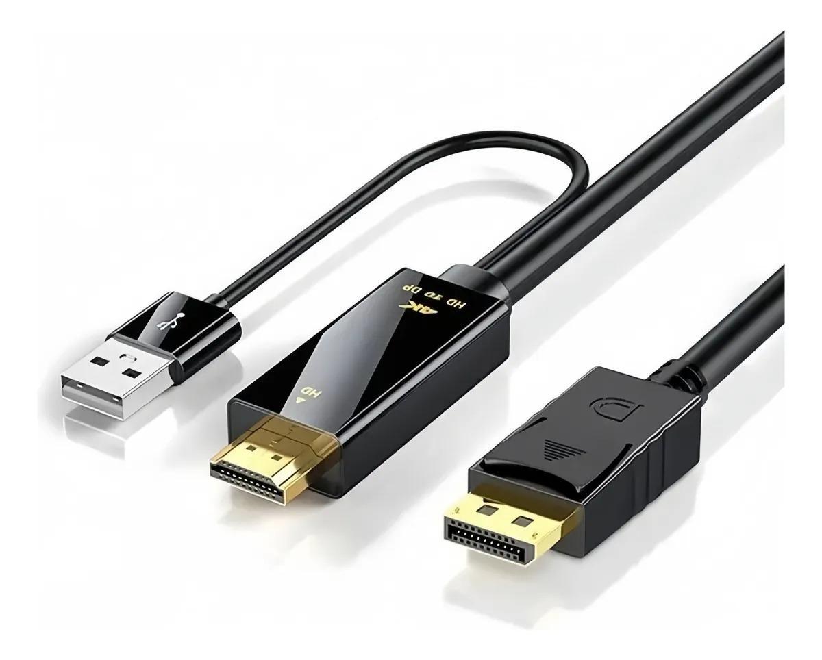 Miniatura Conversor Adaptador Hdmi 2.0 Para Displayport 1,8M Para Dell