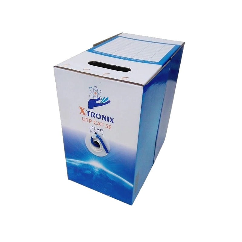 Miniatura Cabo Rede Cftv Informatica Caixa 305mts Branco Cat 5E 4 Pares