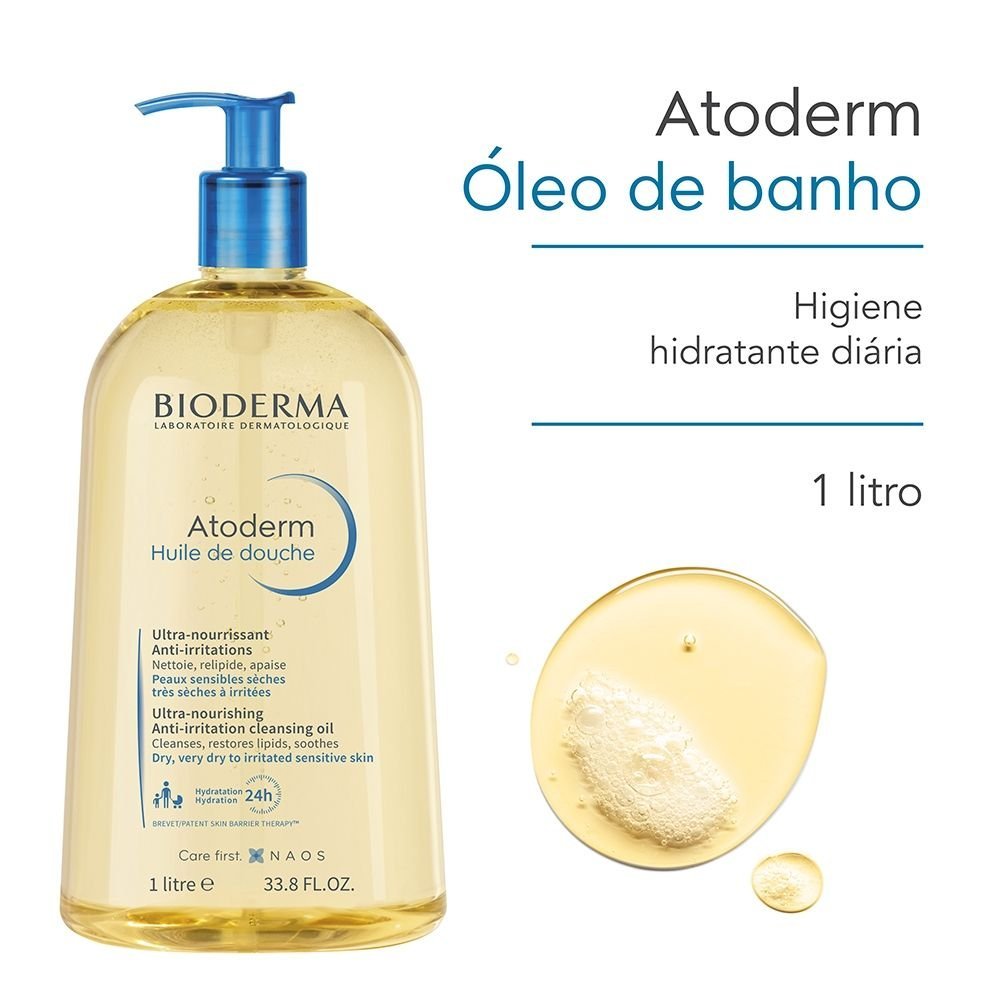 Miniatura Óleo De Banho Bioderma Atoderm Higiene Hidratante Diária 1l