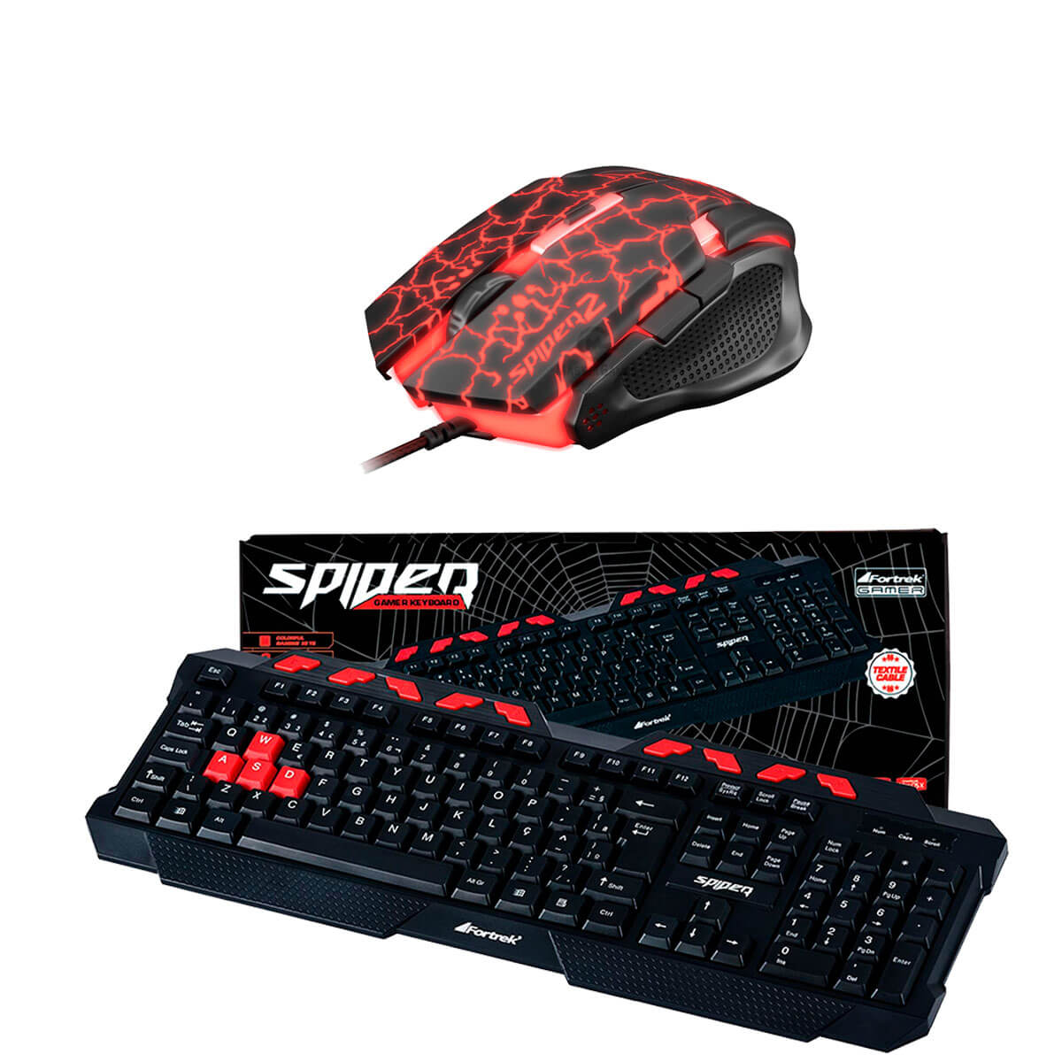 Miniatura Kit Spider Venom Mouse e Teclado