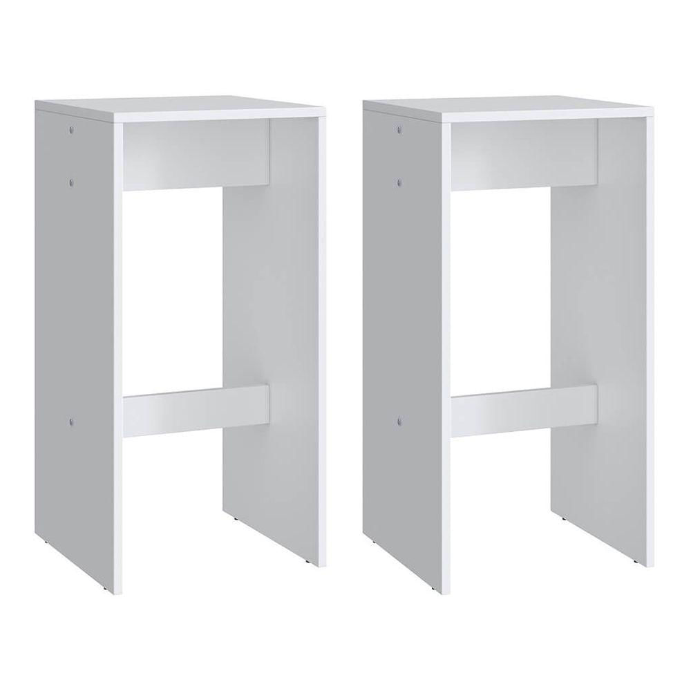 Miniatura Banquetas Altas Conjunto 02 Uni Branco