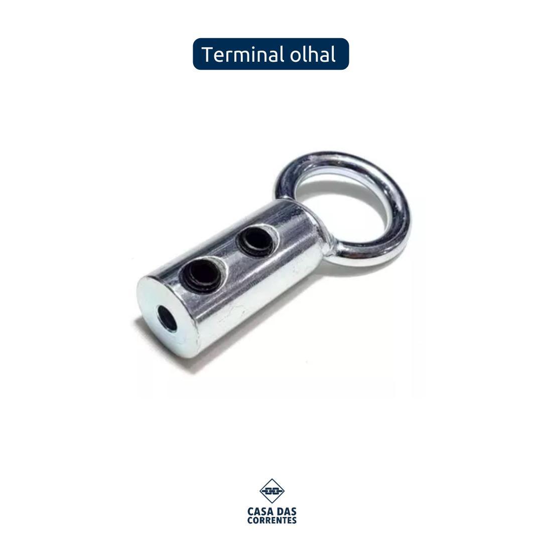 Miniatura Terminal Olhal p/ Cabo de Aço 1/8 4,8mm - Academia