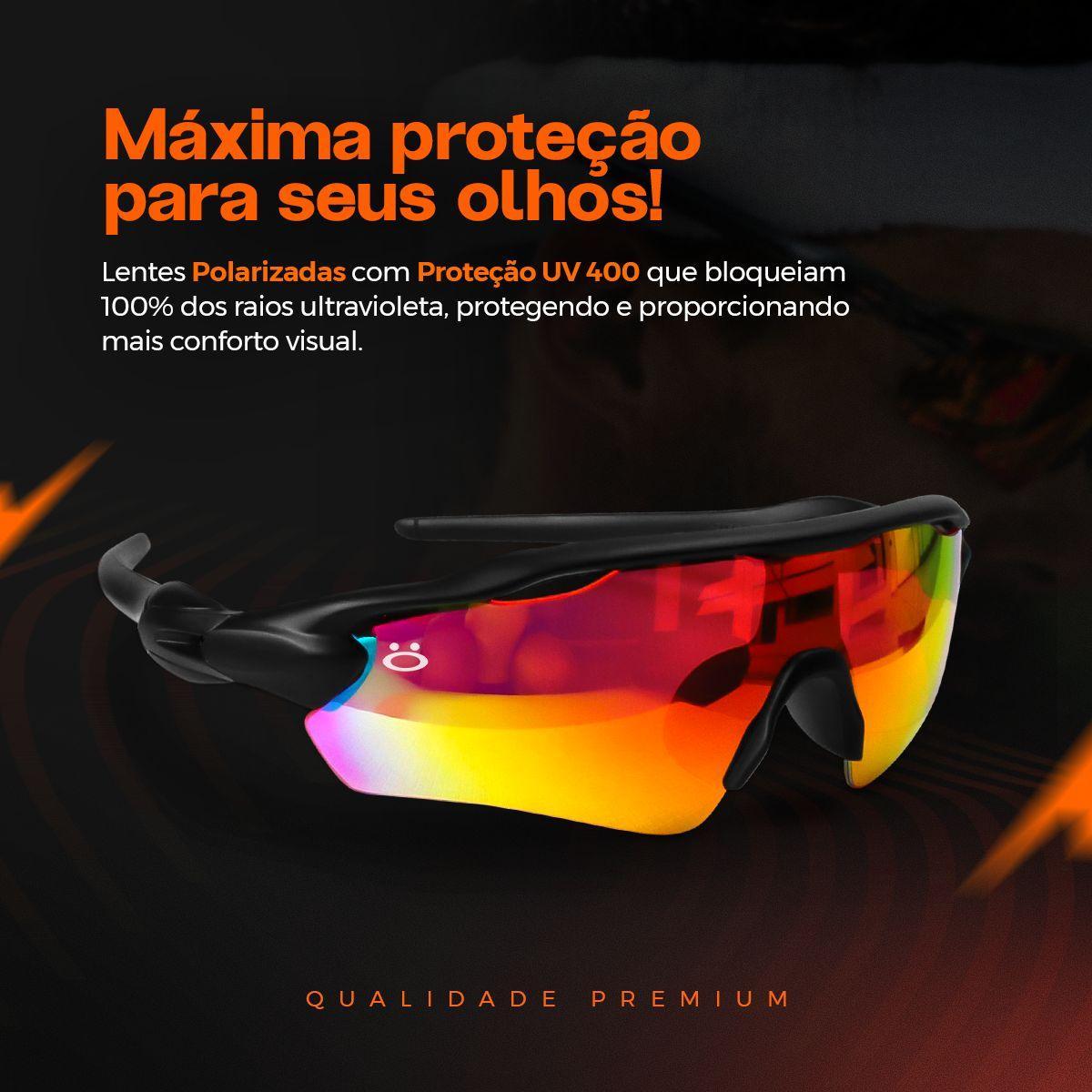 Miniatura Óculos Bike Corrida Esportivo Proteção Uv400 Vilão Acetato