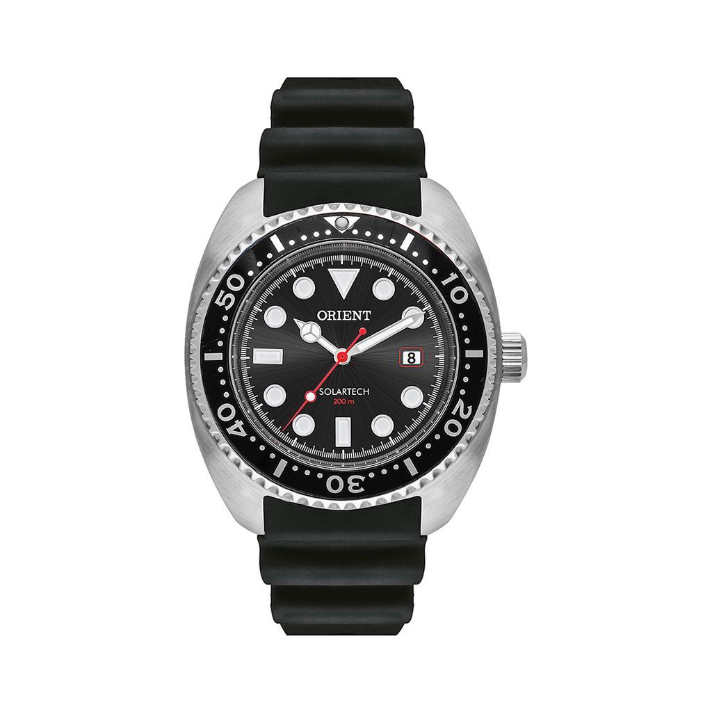 Miniatura Relógio Orient Solartech Preto Diver 200M Mbsp1038 P1Px