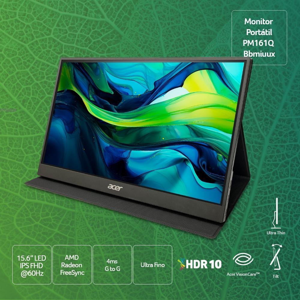 Miniatura Monitor Portátil Acer Ultrafino Pm161Q 15.6 Led Full Hd Ips
