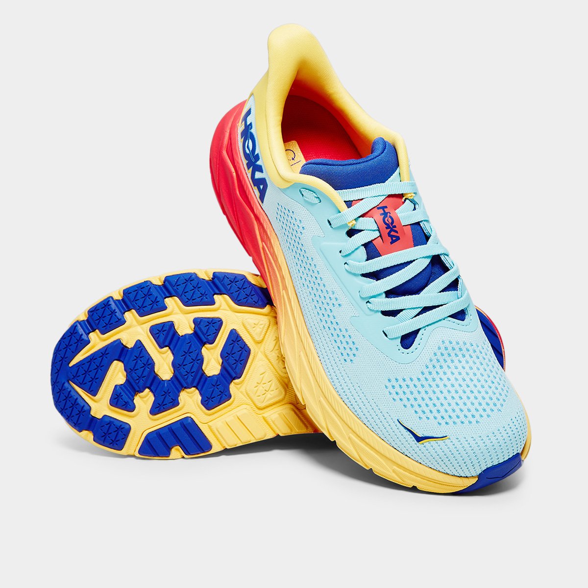 Miniatura Tênis Hoka Arahi 7 Feminino Azul+amarelo - 36