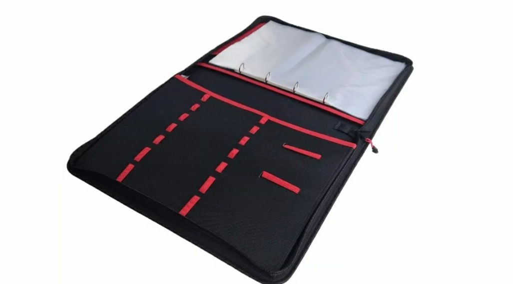 Miniatura Pasta Portfólio A3  Marrom croco