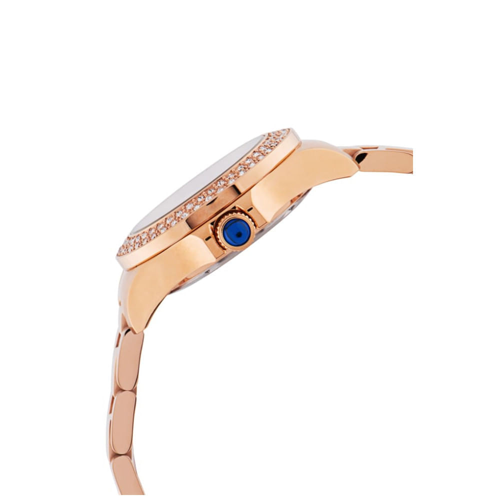 Miniatura Relgio feminino Invicta Anjo com madreprola e ouro rosa - 34 mm. Elegncia e sofisticao em um acessrio de qualidade.