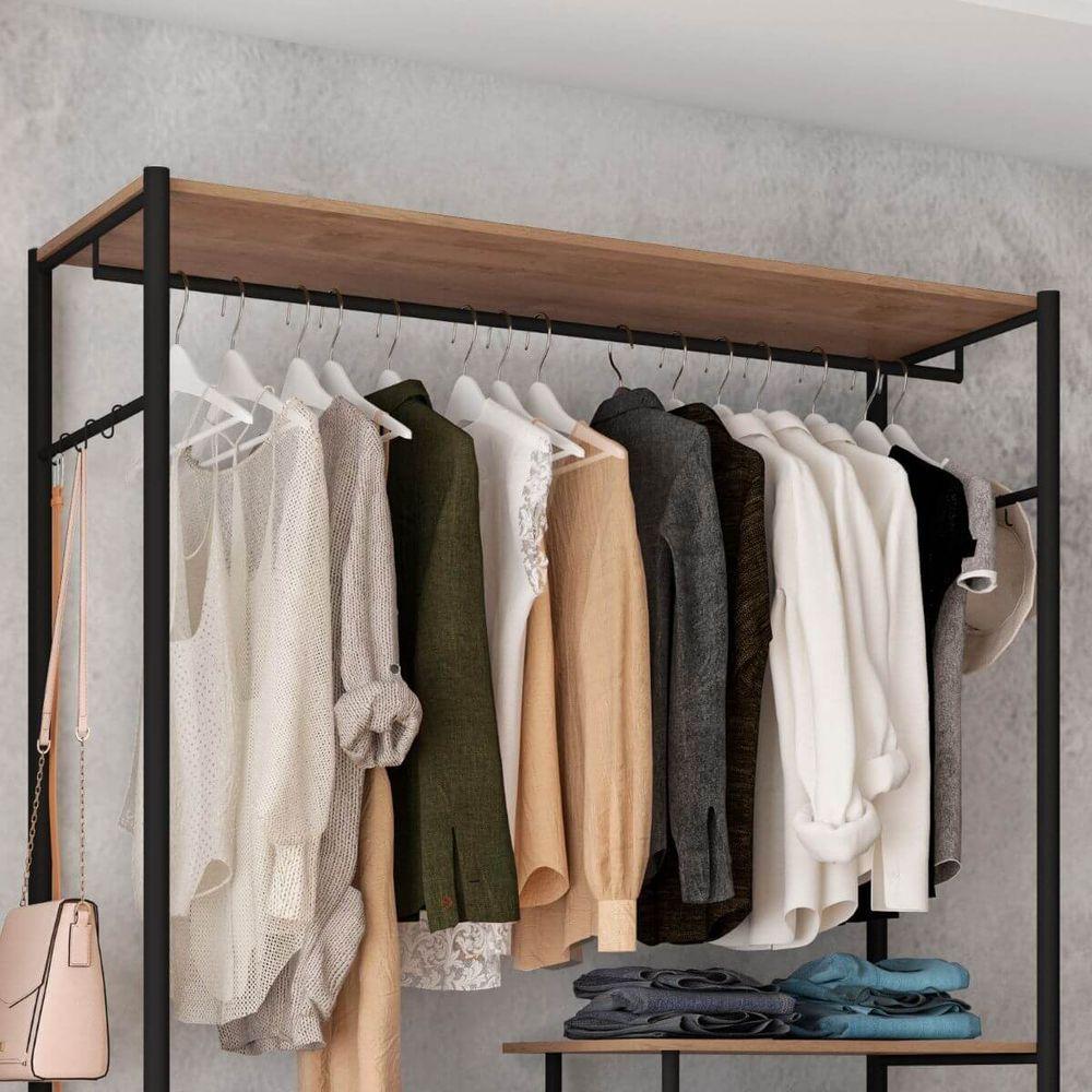 Miniatura Guarda Roupa Alexis 2 Gavetas Preto Fosco E Demolição