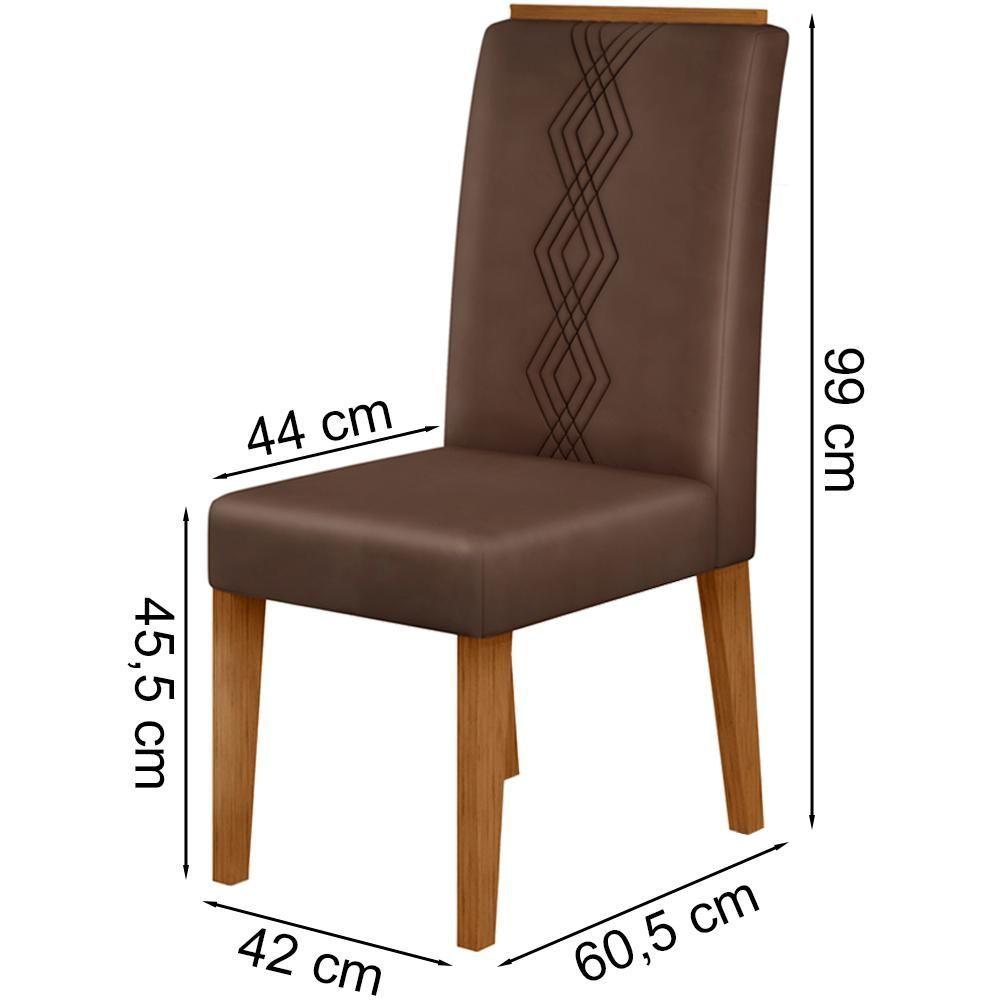 Miniatura Kit 6 Cadeiras De Jantar 27658 Freijo Veludo Moca Dj Moveis Freijo Veludo Moca