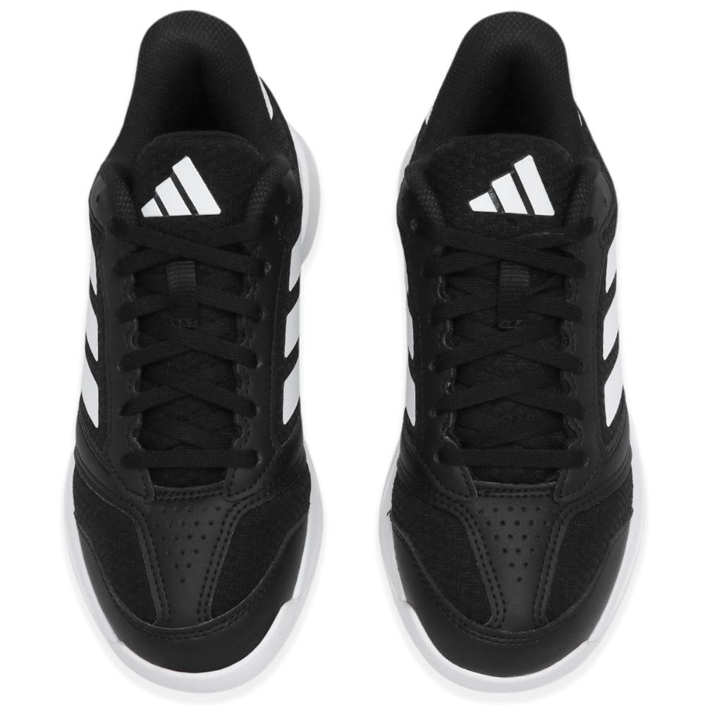 Miniatura Tênis Adidas Ligra 8 Indoor Preto e Branco 34