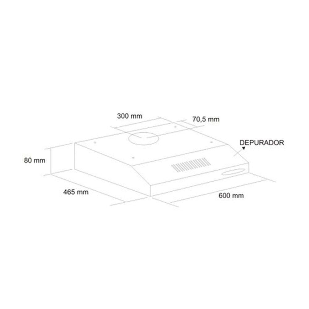 Miniatura Depurador De Ar Para Fogão Power Steel Fischer Inox 110V