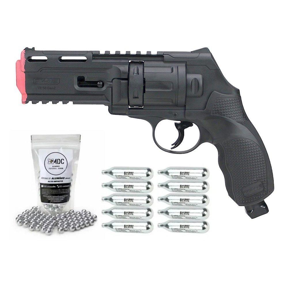 Miniatura Revólver Co2 Defesa Pessoal Hdr T4f 50 Umarex Ltl Kit