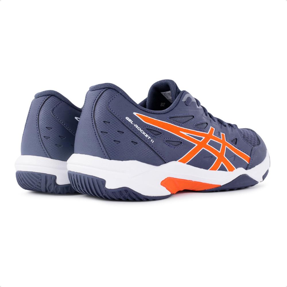 Miniatura Tenis Asics Gel Rocket 11 Masculino Marinho / Laranja - 41