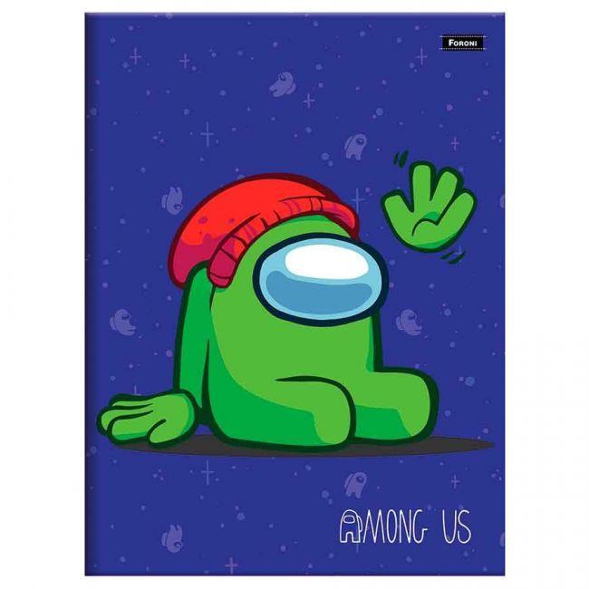 Miniatura Caderno Brochura Pequeno Capa Dura Among Us 80Fls Sortido