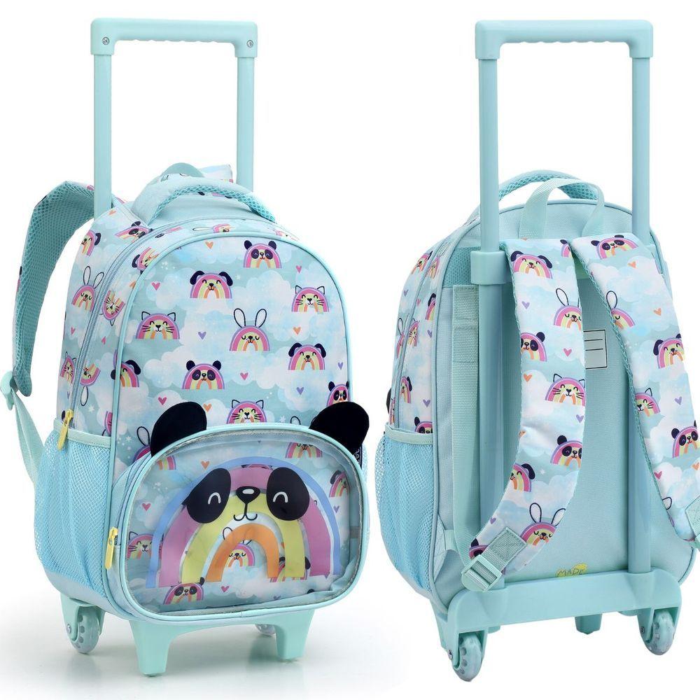 Miniatura Mochila Rodinha Creche Alça Costas Escola Infantil Panda Seanite