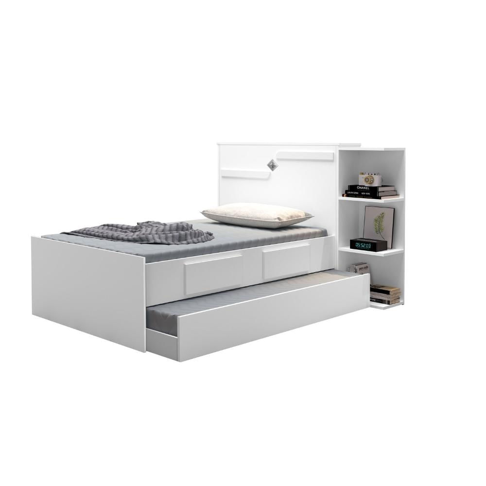 Miniatura Bicama Baú Solteiro 2 Gavetas Iris J&A Móveis Branco
