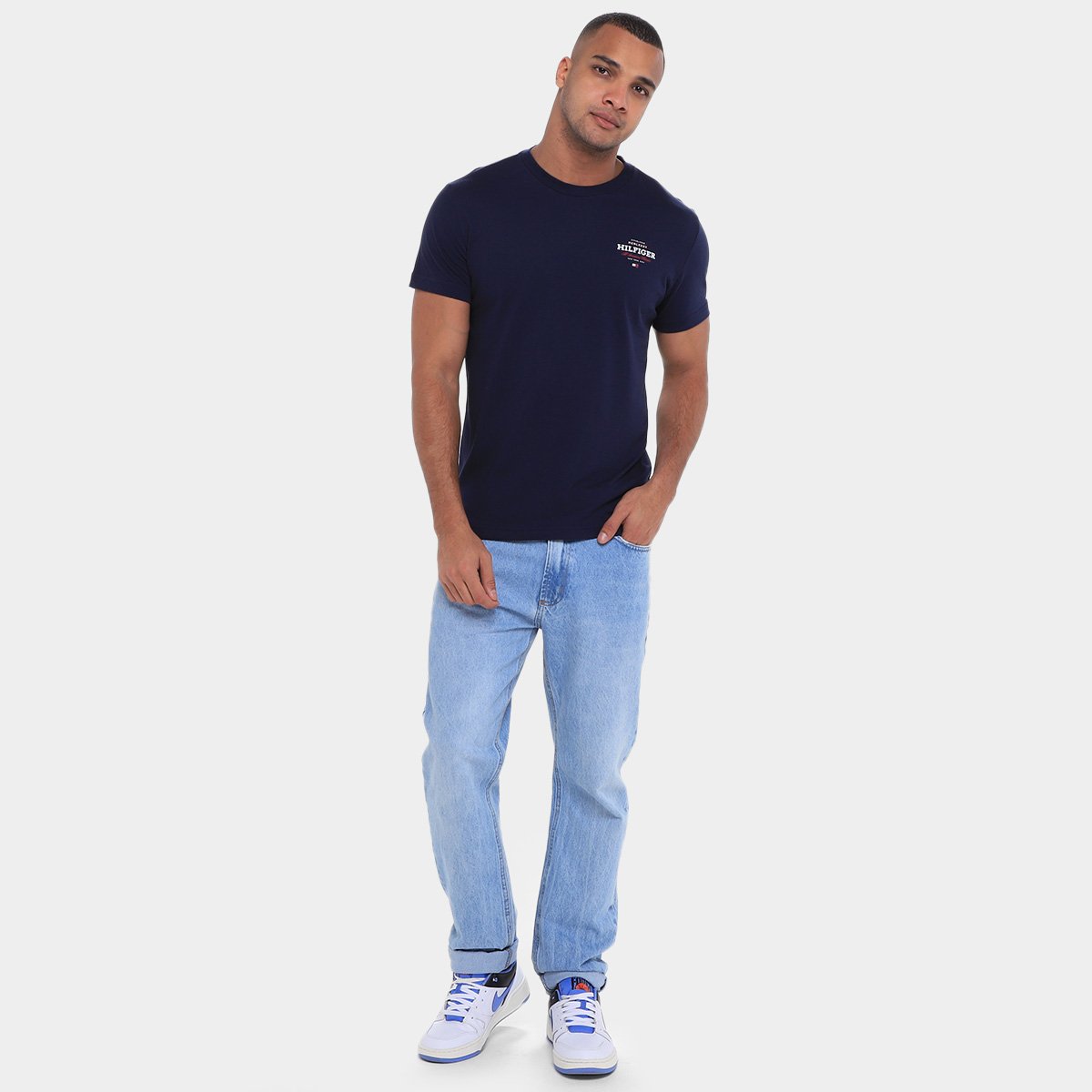 Miniatura Camiseta Tommy Hilfiger Monotype Masculina Marinho - P