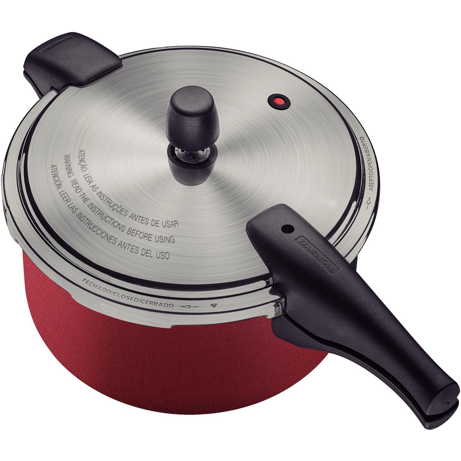 Miniatura Panela De Pressão Tramontina Vancouver 6L 24Cm Vermelha