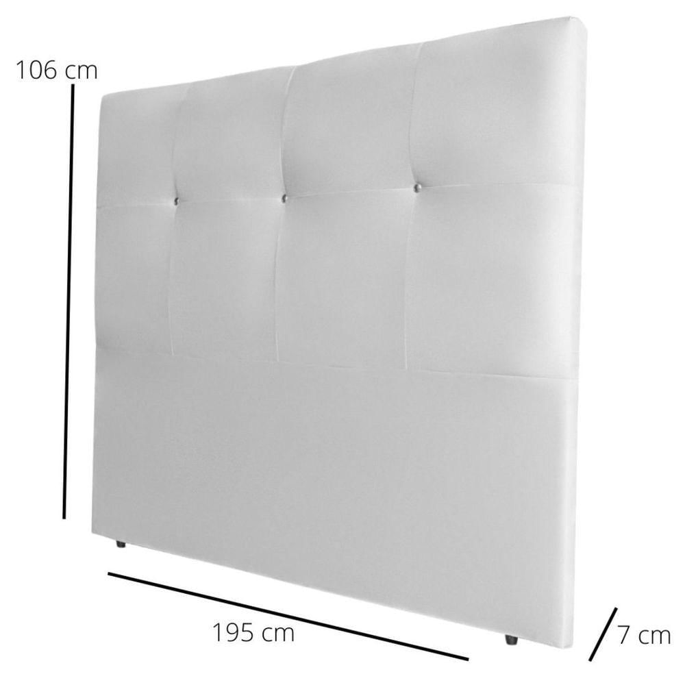 Miniatura Cabeceira Estofada Cama Box King 195 Cm Nina Corino Branco