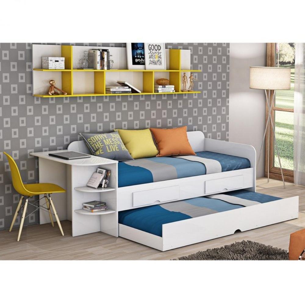 Miniatura Bicama Solteiro com Nicho Lateral Helena Cimol Branco