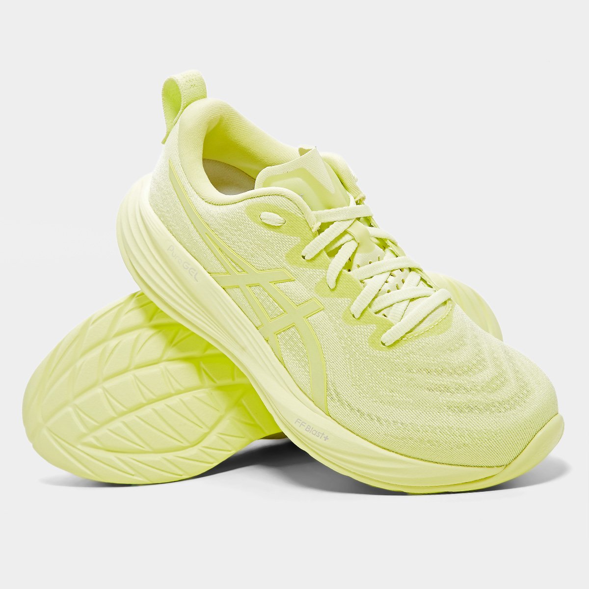 Miniatura Tênis Asics Gel Cumulus 27 Lite Show Feminino Prata+Amarelo - 34