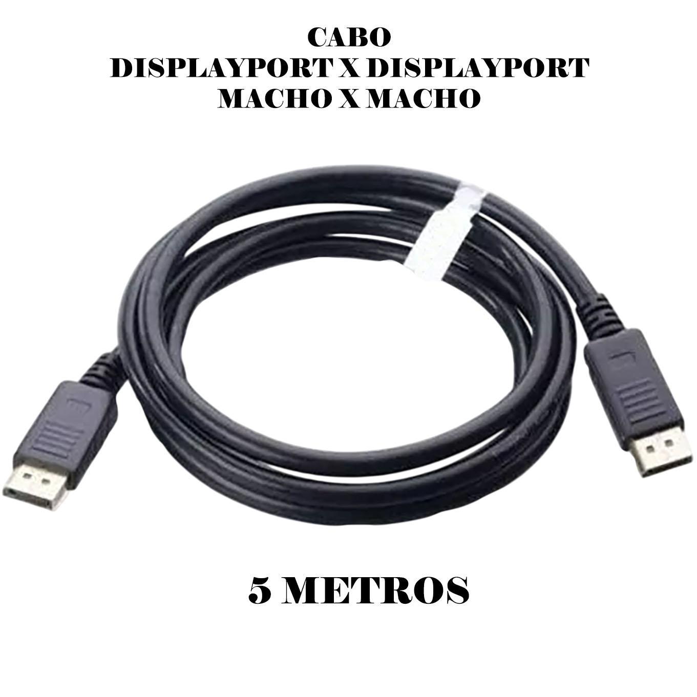 Miniatura Cabo Dp X Dp Displayport Mxm Plug And Play 5 Metros