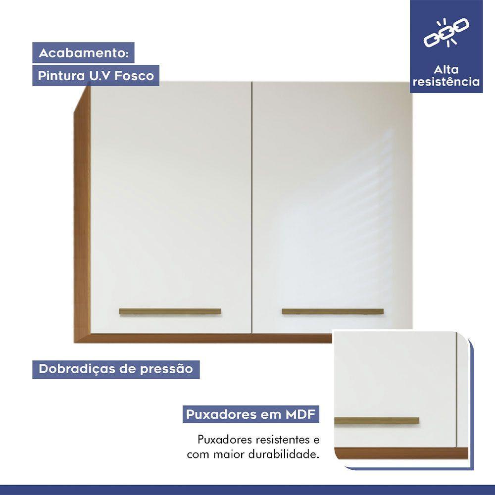 Lavanderia Belém 1 Armário Multiuso E 1 Aéreo Kaiki Móveis Nature Com Off White