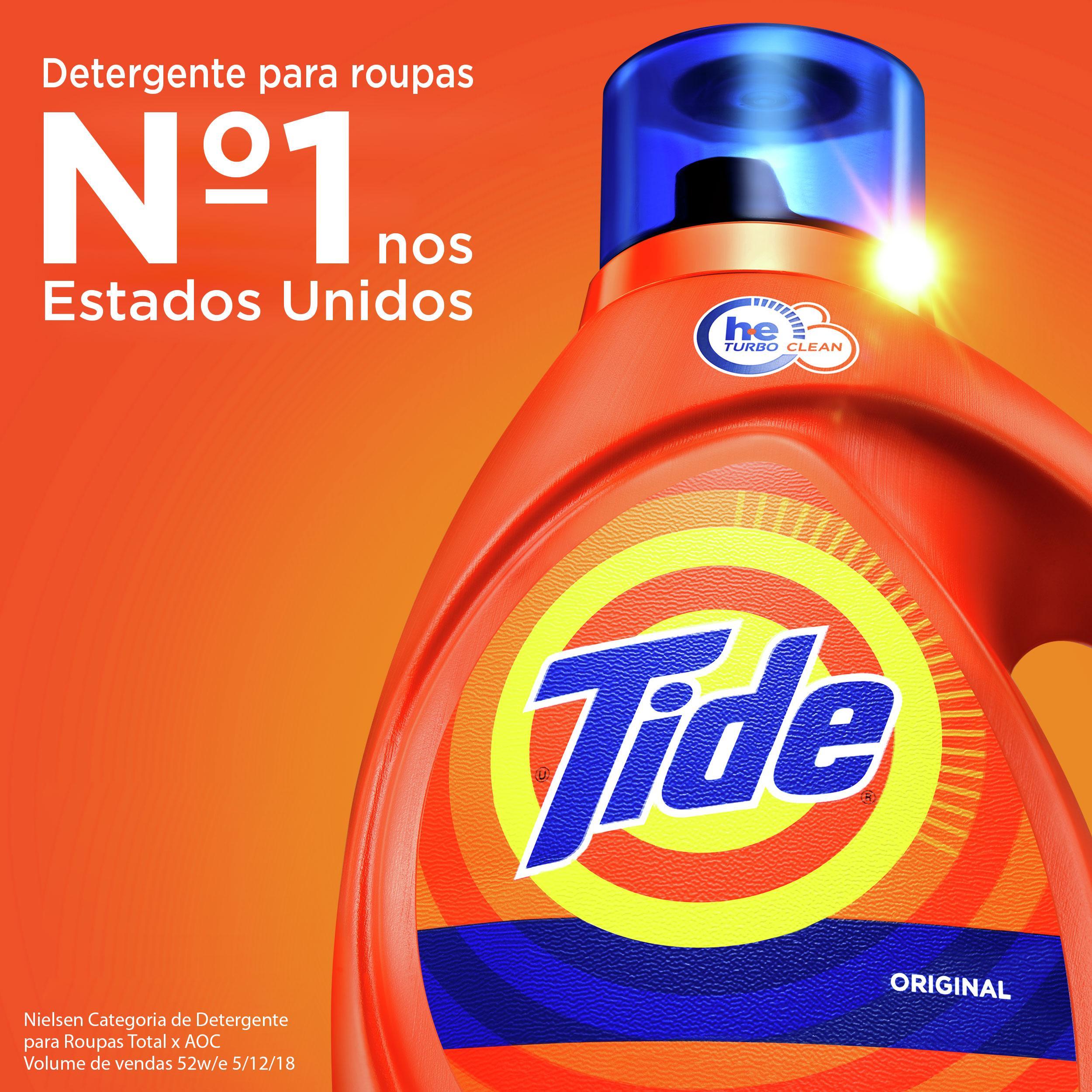 Miniatura Tide Detergente Liquido Para Roupas 1 L - Kit Com 2 Un