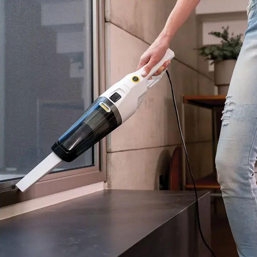Miniatura Aspirador De Po 1000w Vertical Karcher 2x1 Com Filtro Hepa Branco 220V