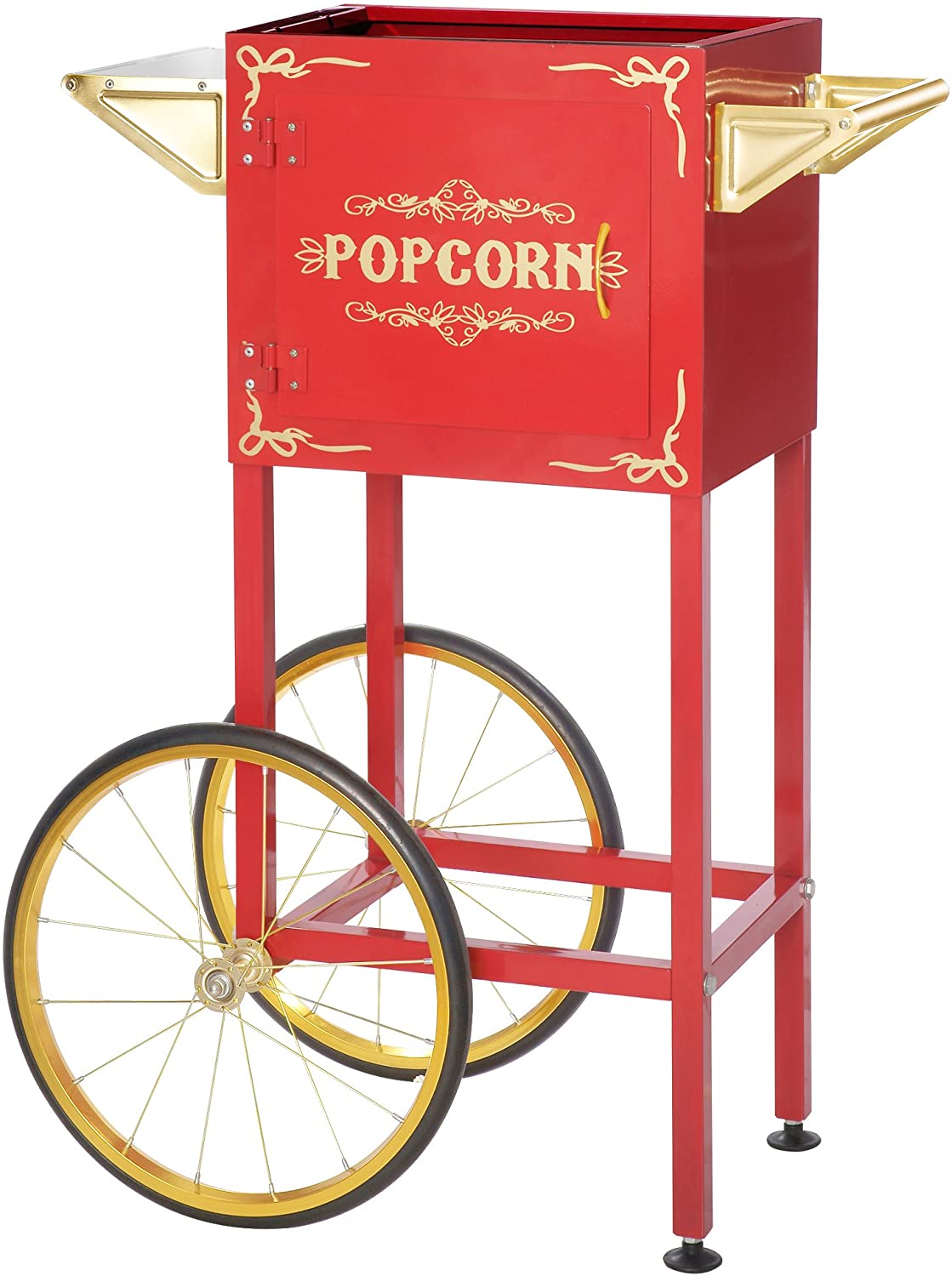 Carnival Popcorn Popper Machine With CartMakes Approx 3 Gallons Per Batch by Superior Popcorn Company 8 oz Red
